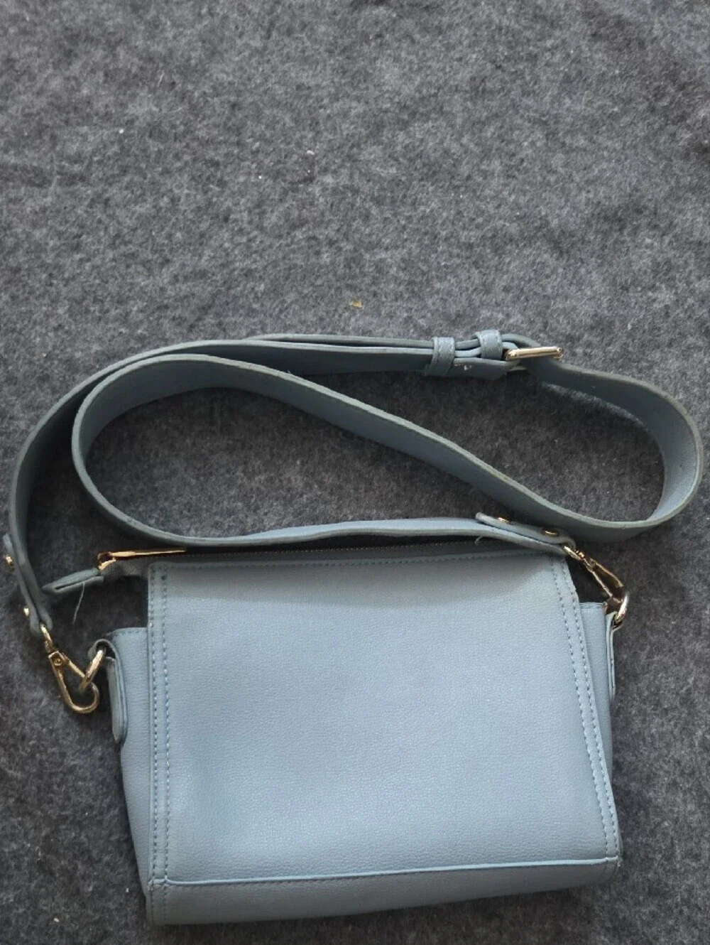 Kate Loxton Pebbled Leather Light Blue Crossbody Bag - Picture 3 of 4